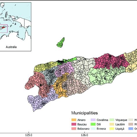 Map Of Timor Leste Showing Enumeration Areas Eas Within