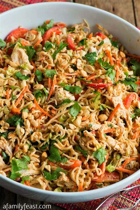 Thai Peanut Chicken Noodle Salad