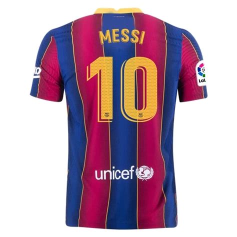 Koszulka FC Barcelona Lionel Messi 10 Główna 2020 2021 Krótki Rękaw