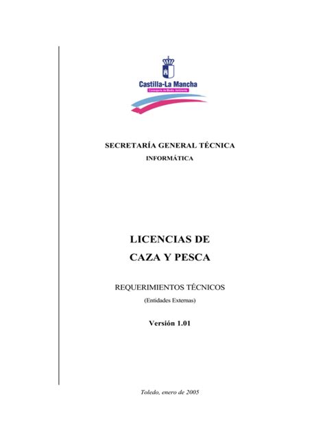 Requerimientos técnicos Junta de Comunidades de Castilla