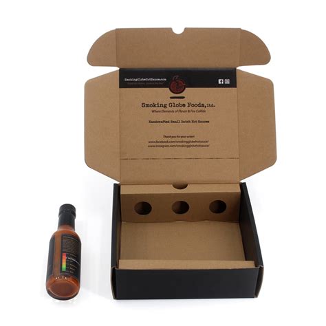 Custom Logo Printed Hot Sauce Bottle Packaging Boxes Carton Shipping T Boxes For Sauces