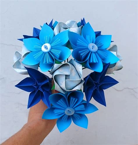 Paper Flowers Bouquet First Anniversary T For Wife Eco Etsy Uk Origami Flower Bouquet