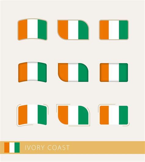 Vector Flags Of Ivory Coast Collection Of Ivory Coast Flags 11690586