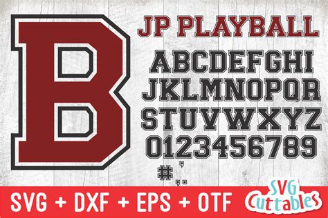 Play Ball Font And Svg Alphabet By Svg Cuttables Thehungryjpeg