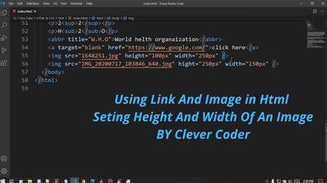 Using Link And Image In Html Set Height And Width Of An Image Bangla