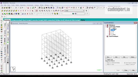 Staad Pro V8i Tutorials HOW TO APPLY LOADS YouTube