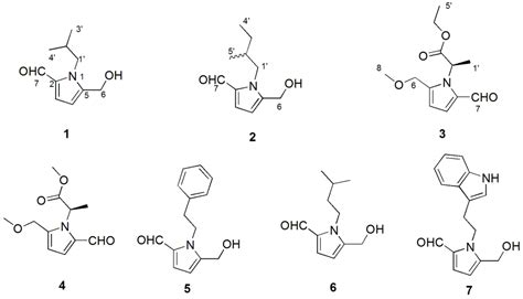 Molecules Free Full Text Pyrrole Alkaloids From The Edible Mushroom