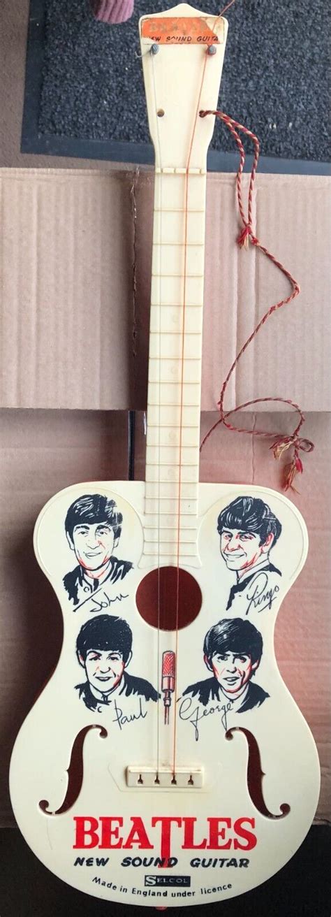 Beatles Toy Guitar Original 60 S Selcol New Sound Ebay