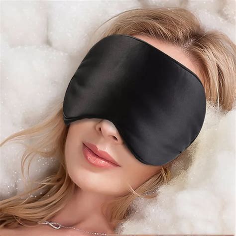 Natural Silk Sleep Mask Blindfold Super Smooth Eye Mask Nose Shape Sleeping face Mask-in Sleep ...