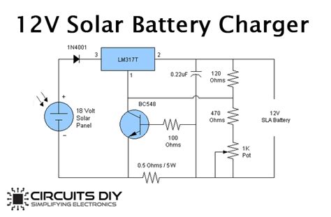 Solar Battery Charger Circuit - Circuit Diagram