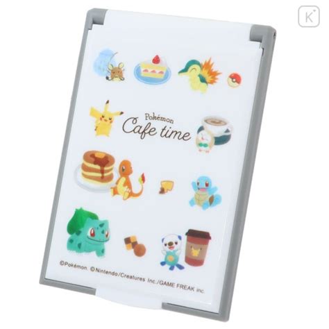 Japan Pokemon Standable Folding Mirror Cafe Time Gray Kawaii Limited