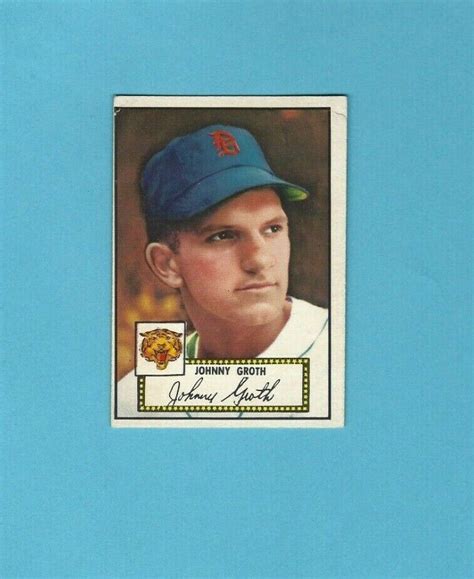 Topps Johnny Groth Detroit Tigers Baseball Card Ebay