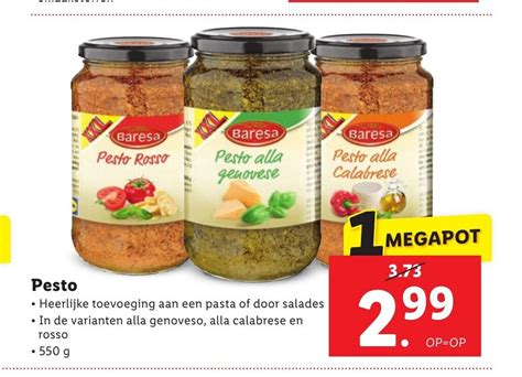 Baresa Pesto 550 G Aanbieding Bij Lidl