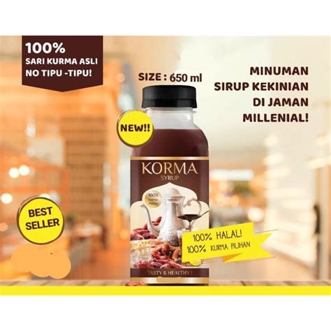 Jual Korma Sirup Kurma Sirup Ml Shopee Indonesia