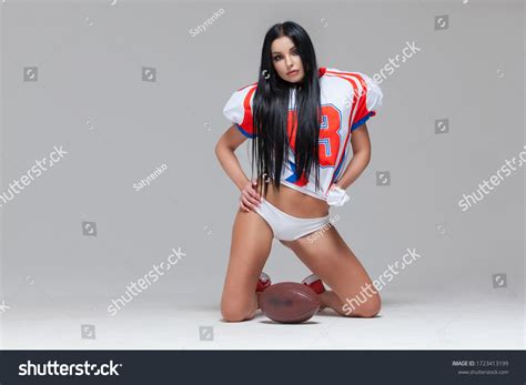 Side View Sexy Sporty Brunette Dressed Stock Photo 1723413199 Shutterstock