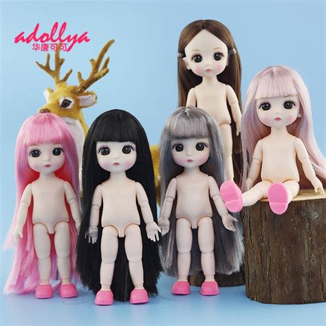 Adollya 1 8 BJD Boneca Muscular Branco Nu 16 Cm 13 Articulações Livre