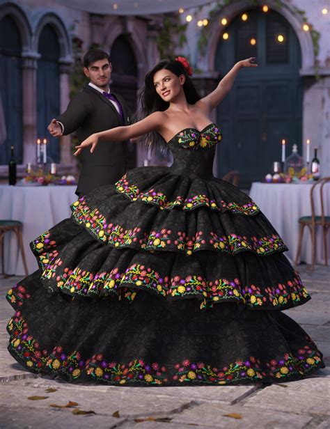 dForce Fiesta Dress for Genesis 8 and 8.1 Females | Daz 3D