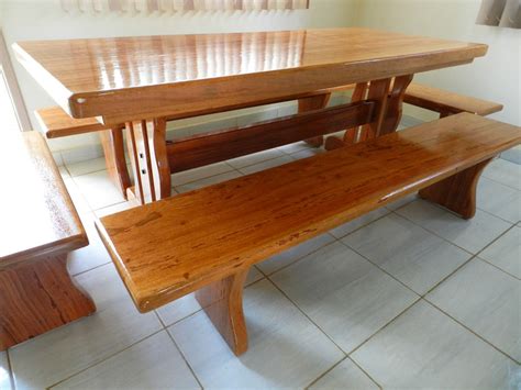 Mesa Rustica Madeira Angelim Mts Bancos Lugares Elo