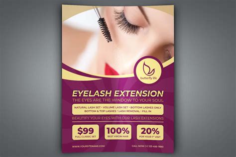 Eyelash Extension Flyer Template Worth To Buy