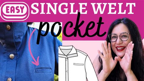 Super Easy Single Welt Pocket Pattern Pieces Fun Sewing Technique