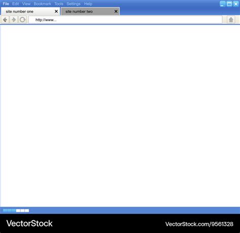 Opened Browser Window Template Royalty Free Vector Image