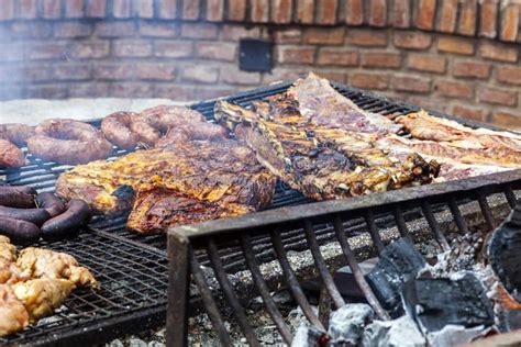 Parrilla Argentina Traditional Barbecue Made With Stock Photo Image