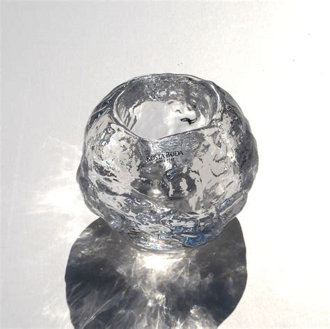 Kosta Boda Vintage Snowball Crystal Votive Candle Holder