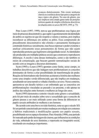 Gênero sexualidade e meios de PDF