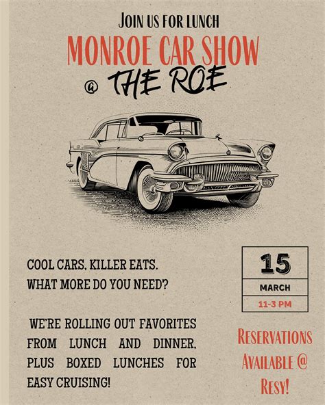 The Roe - • Cool Cars, Killer Eats. What more do you need?... | Facebook