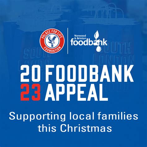 Support Local Families This Christmas Foodbank Appeal Palace For