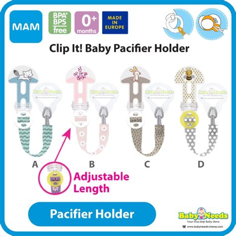 Mam Clip It Baby Pacifier Holder Single Shopee Malaysia