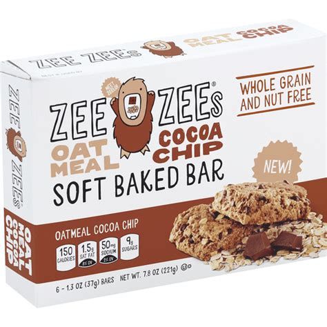 Zee Zees Soft Baked Bar Oatmeal Cocoa Chip Buehlers