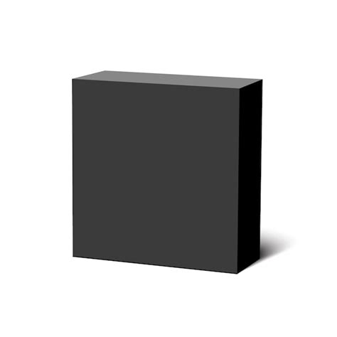 Premium Vector Black Box Package