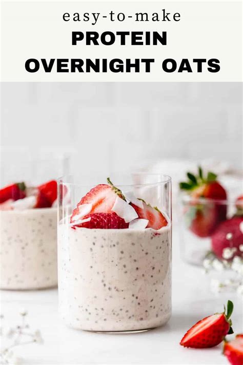 Protein Overnight Oats 27 Grams Of Protein Choosing Chia