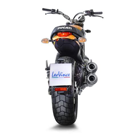 Leovince GP Dual Slip On Ducati Scrambler ECE CafeRacerWebshop