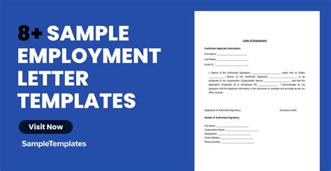 Free Employment Letter Templates In Ms Word Pdf Off