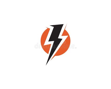 Electric Vector Lightning Icon Logo And Symbols Stock Vector