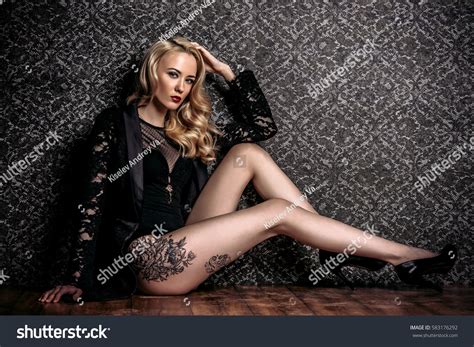 Beautiful Sexy Woman Blonde Hair Posing Stock Photo Shutterstock