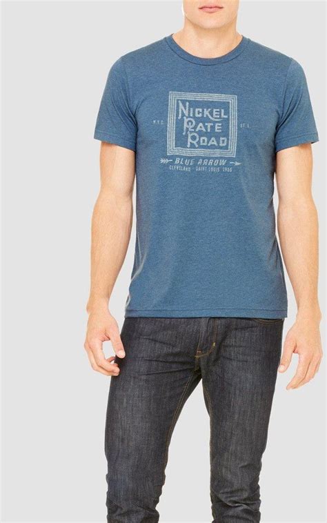 Nickel Plate Road Nkp Mens Retro Graphic Tee Shirt Railroad Tshirt