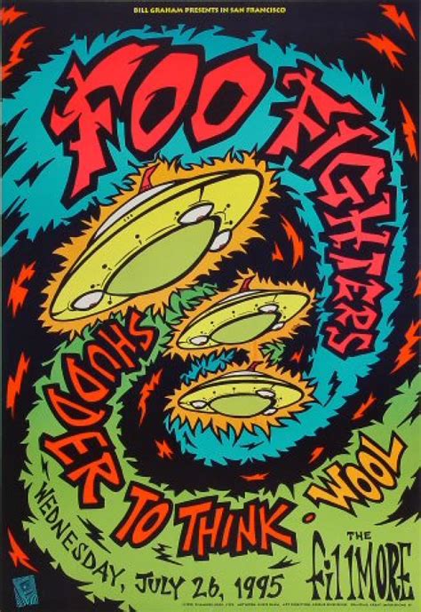 Foo Fighters Vintage Concert Poster From Fillmore Auditorium Jul