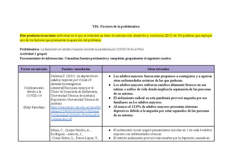 TB1 ejemplos enumeración y cadena causal TB1 Factores de la