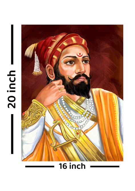 Adorn Your Space Canvas Poster Of Chatrapati Shivaji Maharaj