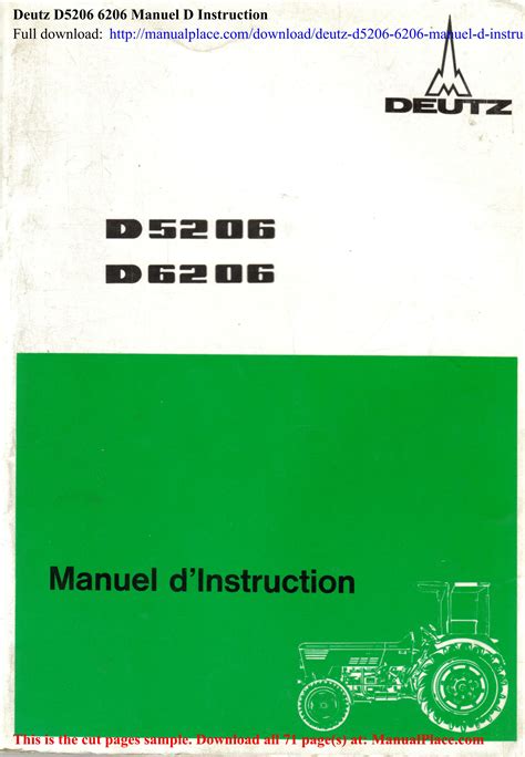 Deutz D Manuel D Instruction By Lilliangeorgek Issuu