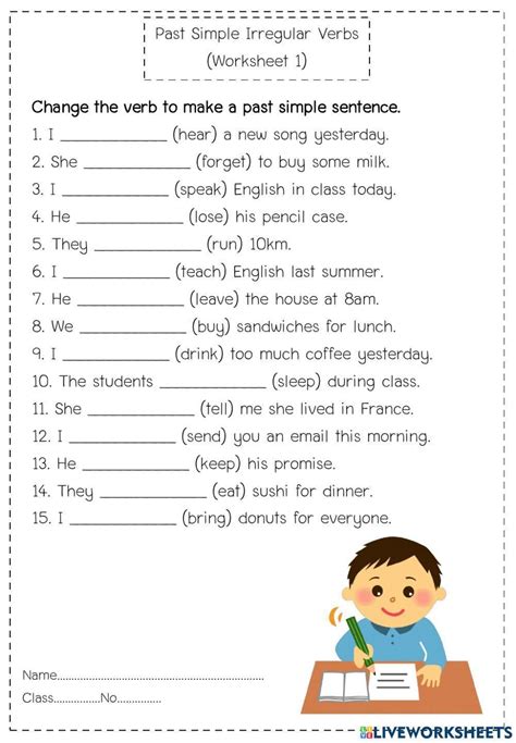 3FE Past Simple Irregular And Regular Verbs Worksheet English Grammar