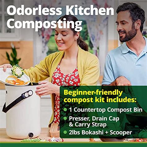 Teraganix Organko Odor Free Compost Bin Indoor Compost Starter Kit W