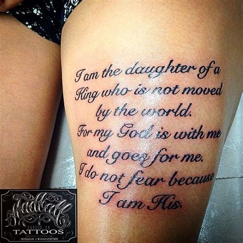 Scripture Tattoos On Thigh