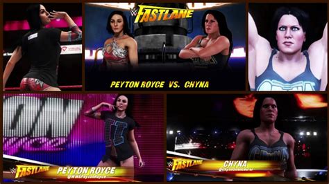 Wwe 2k20 Peyton Royce Vs Chyna Youtube