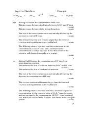 Marking Guide Exp 4 Le Chateliers Priniple Docx Exp 4 Le Chateliers