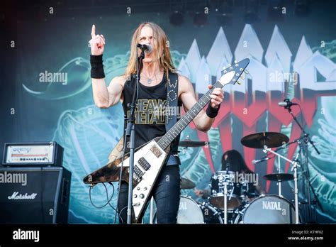 The Swedish heavy metal band Wolf performs a live concert at the ...