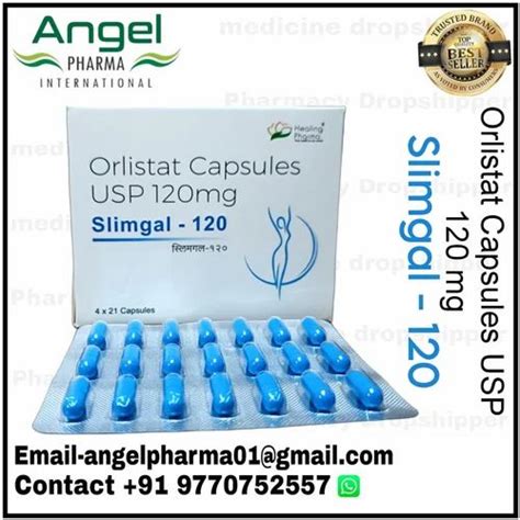 Allopathic Tablets Orlistat Capsule 120 Mg For Slimming Medicine